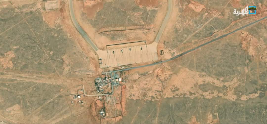 عاجل : صور جوية تظهر إنشاء القوات السعودية مباني بالقرب من مدرج مطار الغيضة