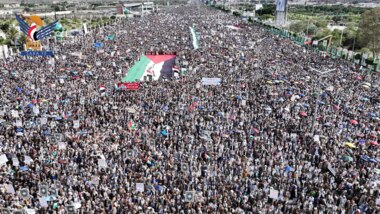 ‎بالعاصمة صنعاء .. حشود مليونية في مسيرة 