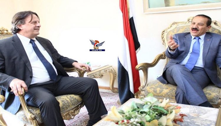 وزير الخارجيه يلتقي المنسق الجديد للأمم المتحدة للشوون الإنسانية بالعاصمة صنعاء