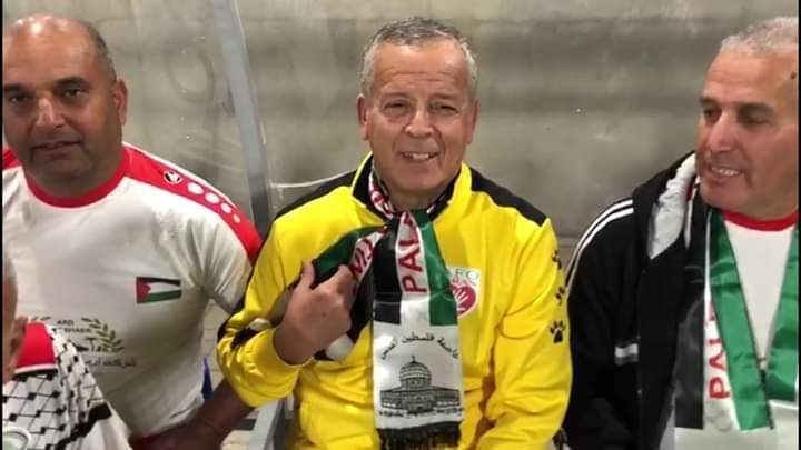 أول لاعب دولي يزور الحدود الفلسطينية بالاردن