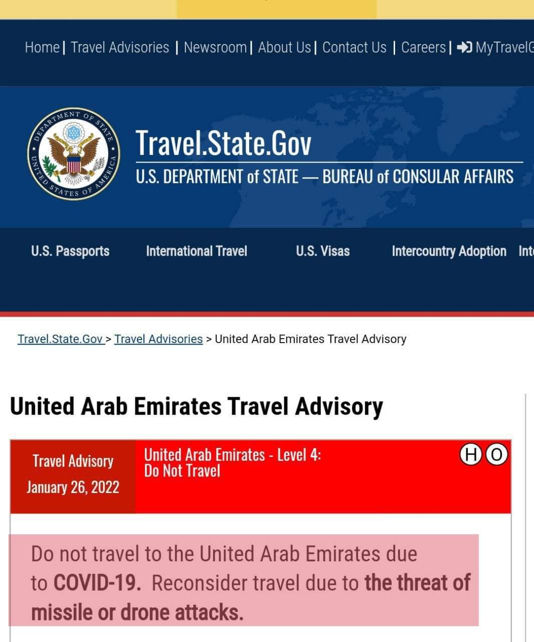 حكومة المملكة المتحدة تحذير رعاياها في الامارات طالبه منهم الحذر والحيطة تحسبا لهجمات اخرى مستقبلا  .. وثائق