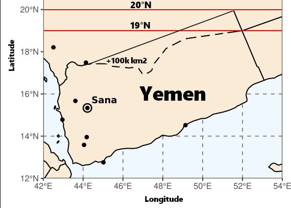 واشنطن تكشف بخرائط جوجل المساحة الشاسعة للأراضي اليمنية التي إبتلعتها السعودية ماهي الأبعاد الأمريكية من ذلك