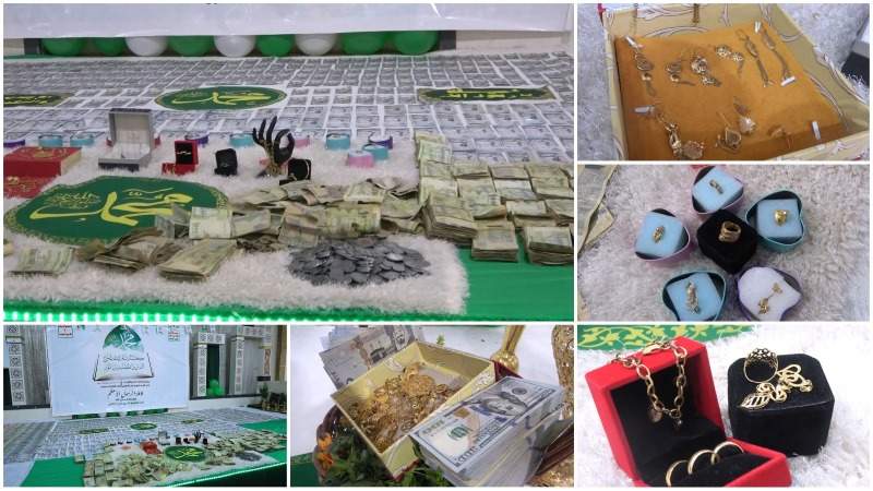 شاهد بالصورة..نساء العاصمة صنعاء يفاجئن الجميع ويتبرعن بالذهب والفضة والأموال دعما