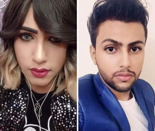 بالصورة سخط شعبي عارم يجتاح الشارع اليمني بعد وصول أحد المثليين المتحولين جنسيا