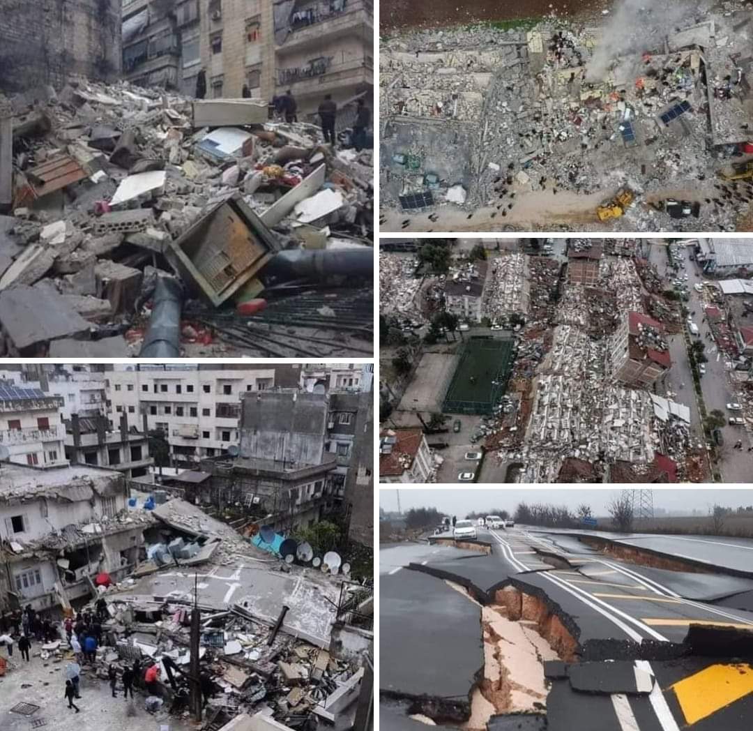 بالصور .. زلزالان مدمران يضربان تركيا سوريا ويخلفان ضحايا وخسائر كبيرة ...