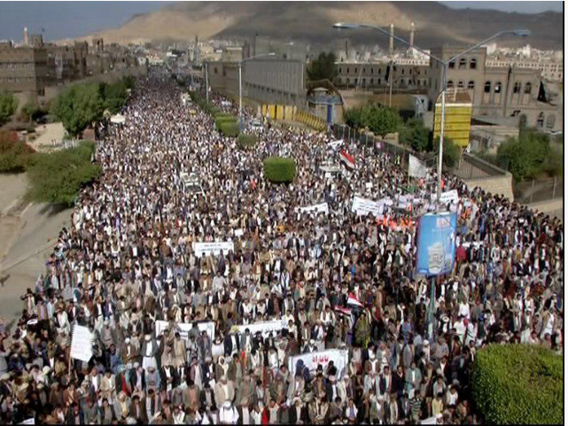 رعب يجتاح تحالف العدوان العاصمة صنعاء تشهد اليوم حدث هام أعلنت فيه نفيرها كبيرها وصغيرها شاهد بالصور