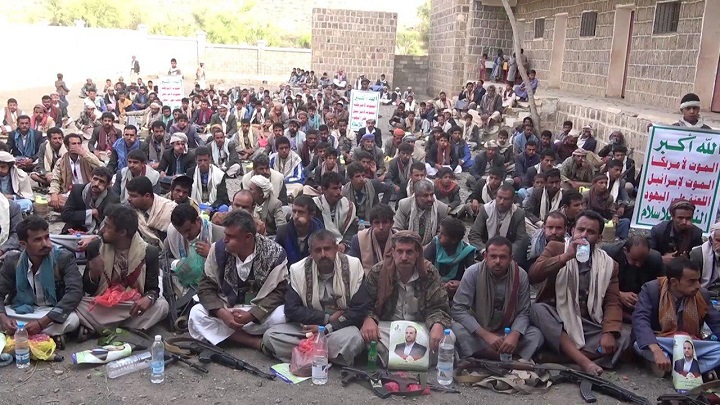 وقفة ومجلس عزاء في استشهاد الرئيس صالح الصماد بعمران
