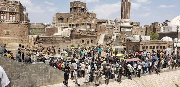 بالصور .. الكشف عن حصيلة الضحايا جراء انهيار قبة المهدي  في صنعاء