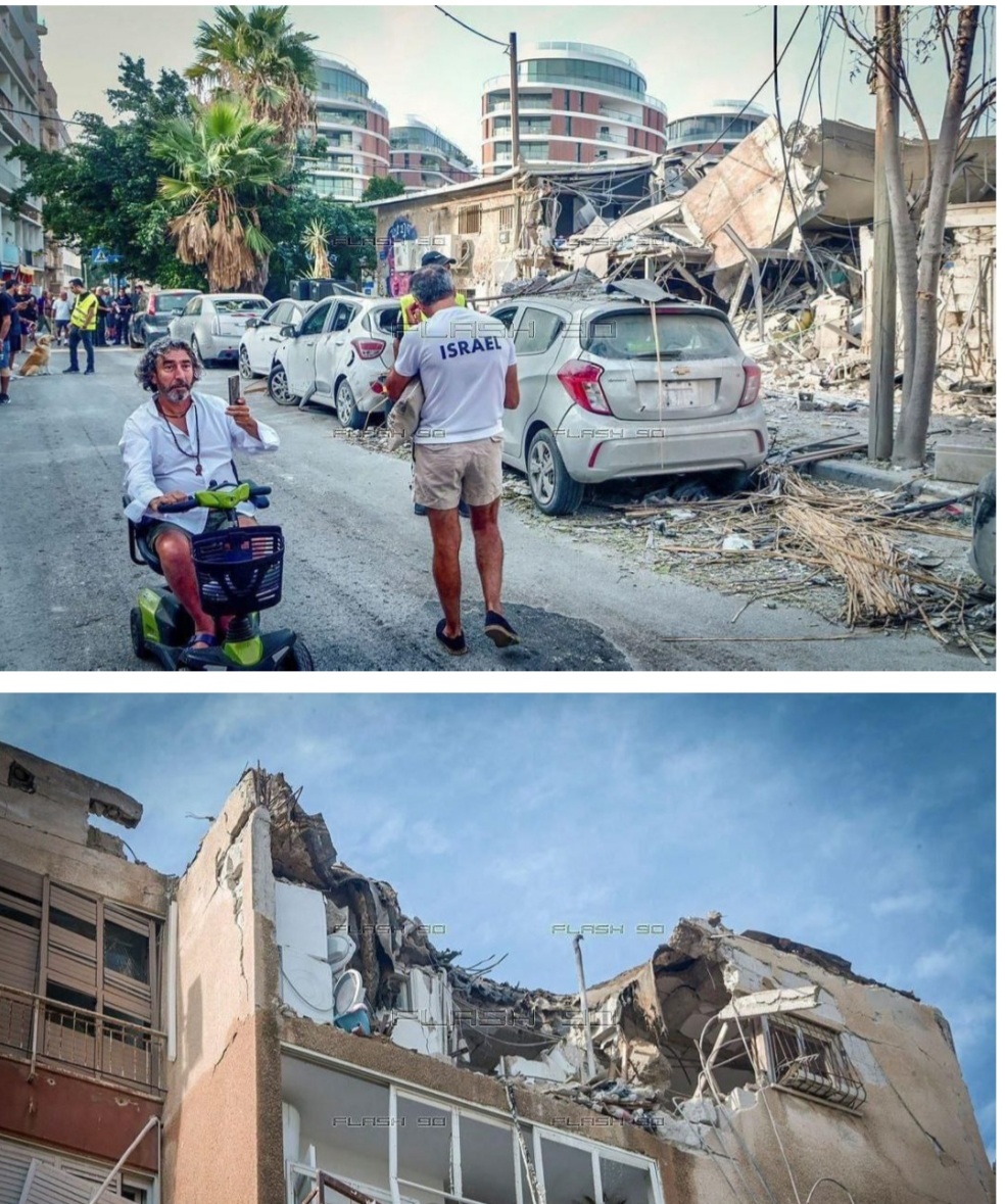شاهد دمار واسع خلفته صواريخ المقاومة الفلسطينية في تل أبيب.