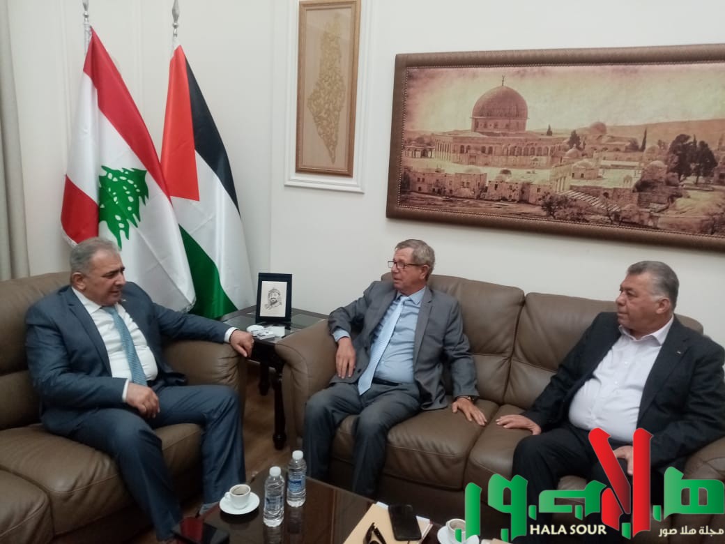 السفير الفلسطيني بلبنان يستقبل رئيس جمعية هلا صور الثقافية الدكتور عماد سعيد، و يبحث معه تحضيرات معرض الكتاب العربي الحادي عشر