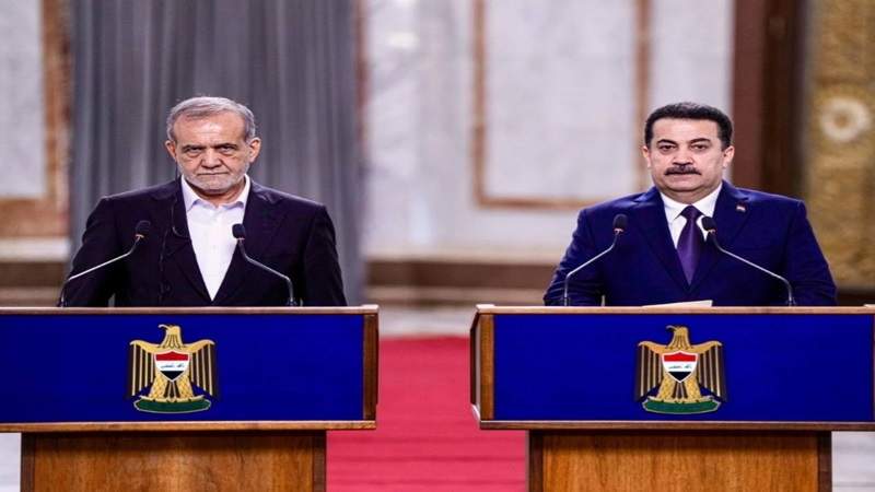 تفاصيل مؤتمر صحفي بين الرئيس الإيراني ورئيس الوزراء العراقي في بغداد