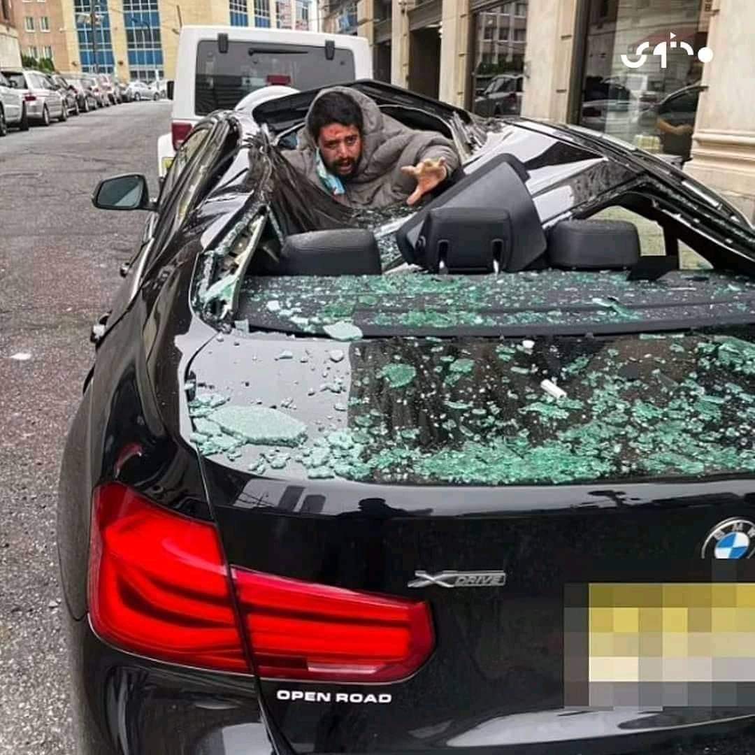 شاهد بالصور .. شخص يقفز من أعلى البرج بسبب تراكم ديونه وعجز عن سدادها .. فهكذا كان مصيره