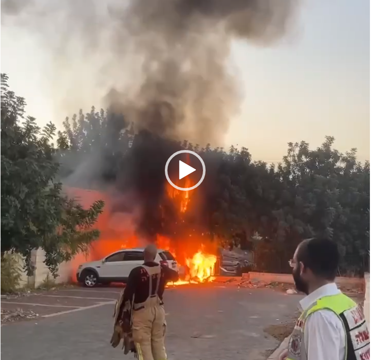 شاهد بالفيديو.. إندلاع حرائق في منطقة 