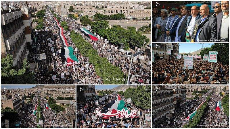 العاصمة صنعاء: مسيرة كبرى تضامناً مع الشعب الفلسطيني (صور + فيديو)