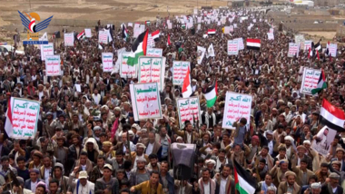 عمران : مسيرات حاشدة في 20 ساحة تضامناً مع الشعب الفلسطيني