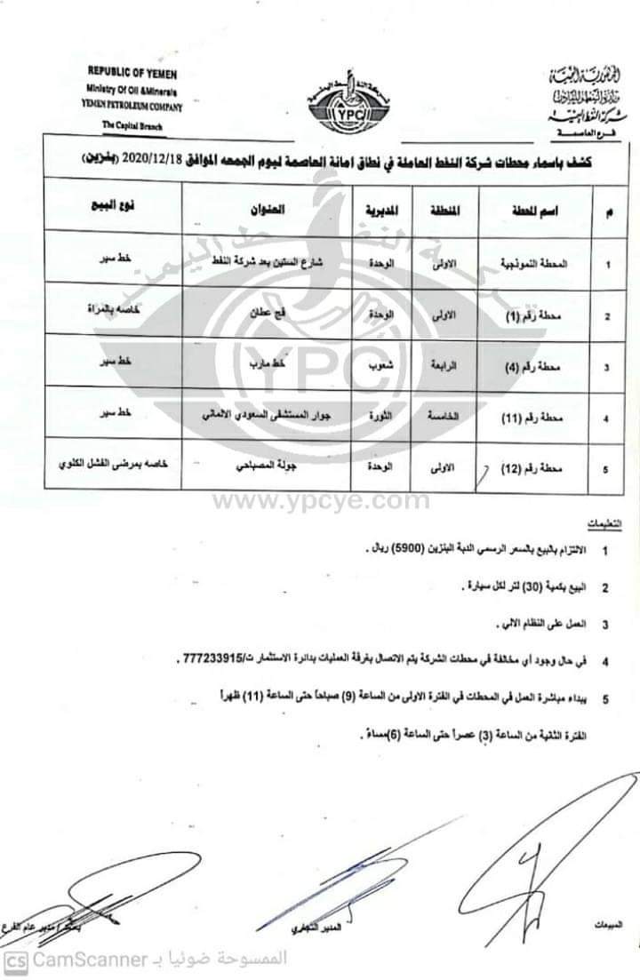 خبر مؤسف : كشف بـ أسماء 5 محطات فقط عاملة في امانة العاصمة 