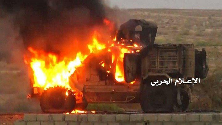 إحراق مدرعة في جبهة الساحل الغربي ومصرع من كان على متنها