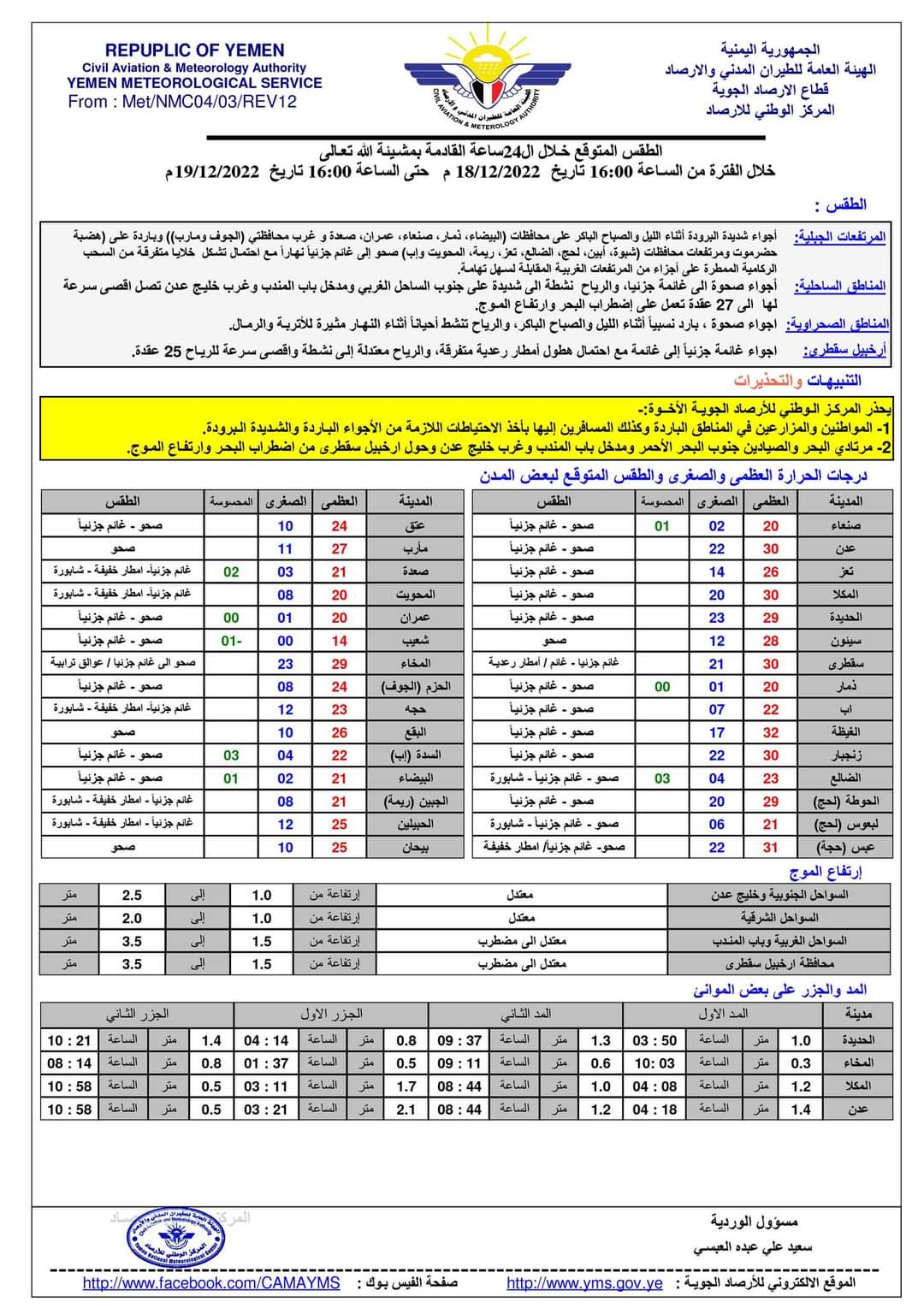 الفلكي الشوافي: الليلة اجواء باردة وشديدة البرودة وتحذيرات للارصاد شملت المزارعين : التفاصيل