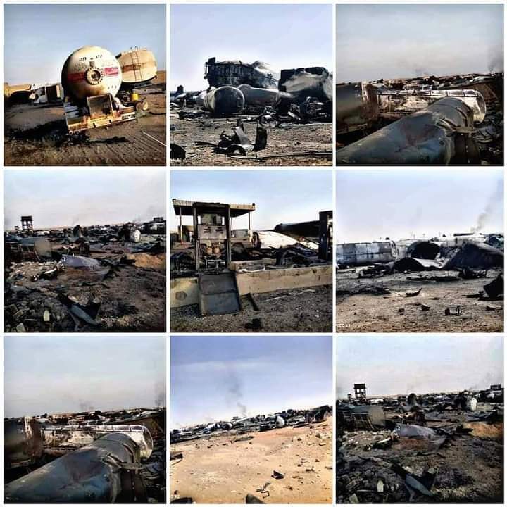 شاهد بالصور  .. حجم الدمار الهائل الذي لحق بمقطورات الغاز الذي خلفته مواجهات الامس بين قوات هادي وقبائل عبيده في مأرب ( صور )