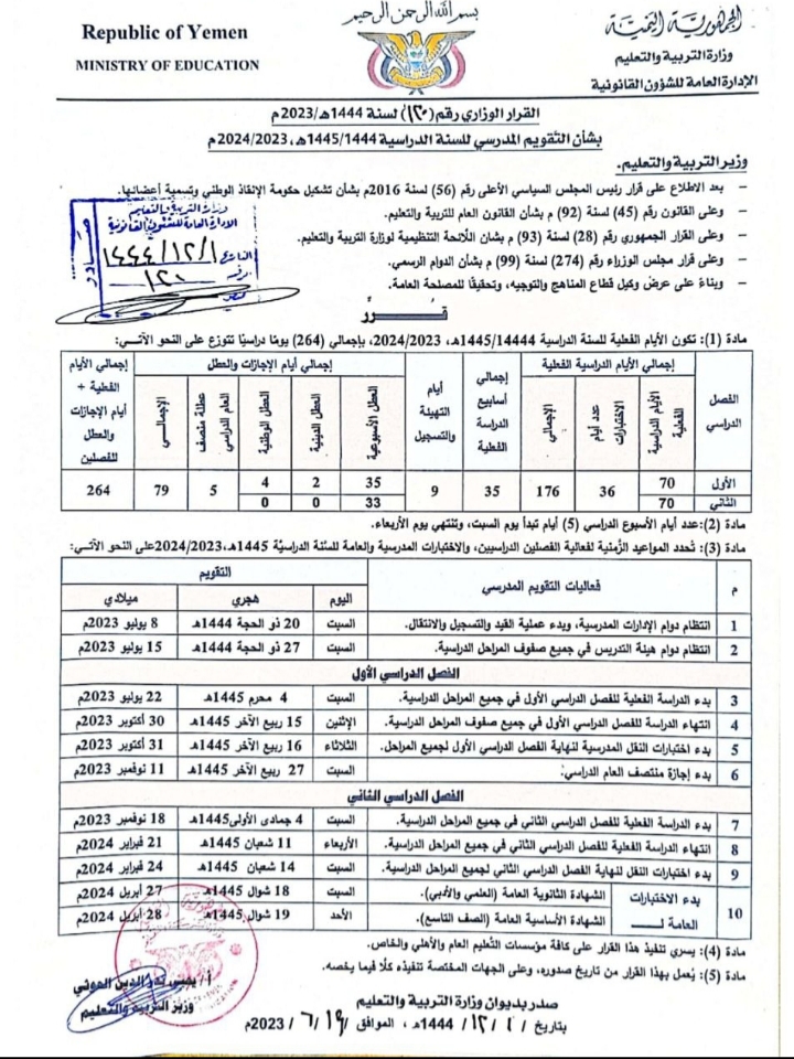 التربية والتعليم بصنعاء تصدر تعميم هام لجميع الطلاب  ...