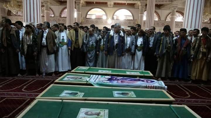 تشييع شهداء الواجب الامني الذين واجوهون اخطر عصابة نهب وتقطع بعمران.. صور