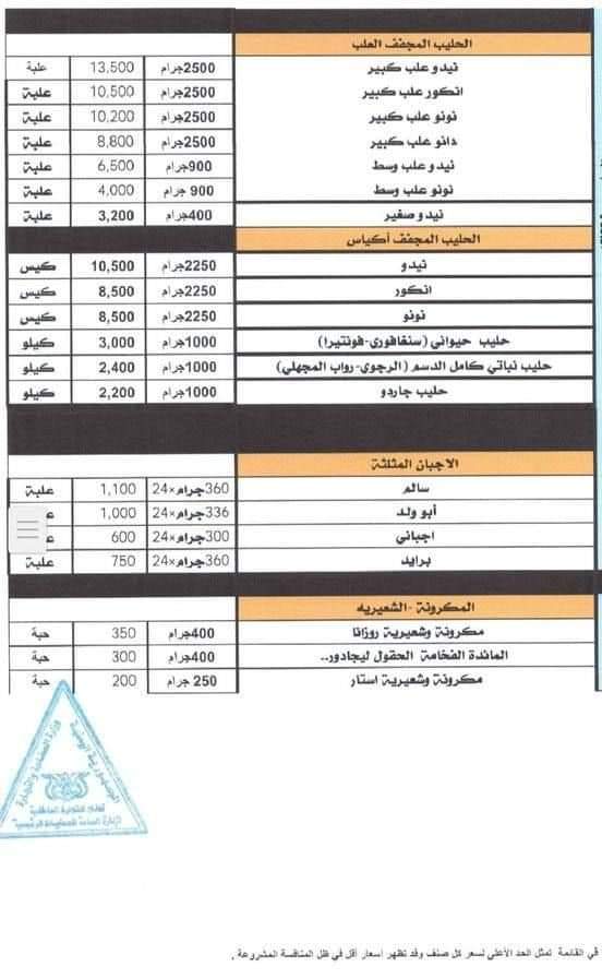 بشرى سارة .. وزارة الصناعة والتجارة تعلن خفض أسعار سلع أساسية بمناسبة حلول شهر رمضان المبارك  .. وثائق + الاسعار