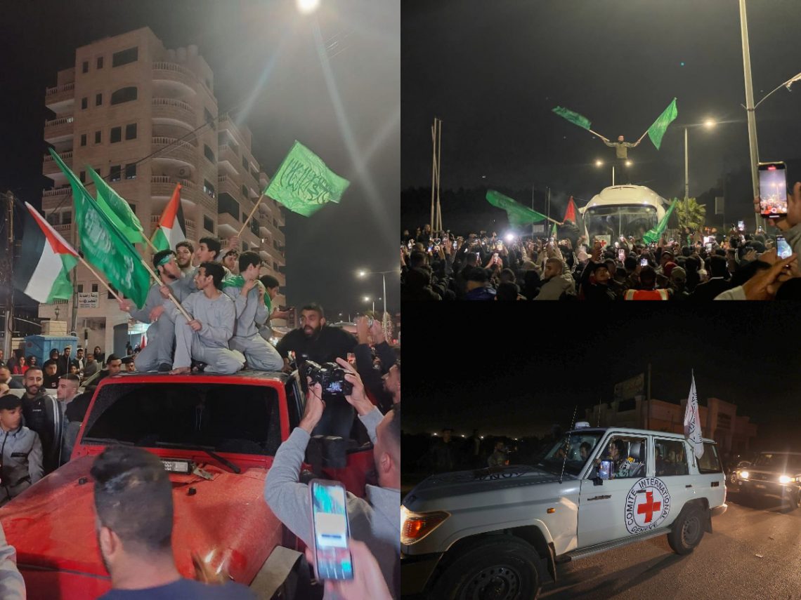 شوارع غزة تكتظ بالحشود الجماهيرية فرحا