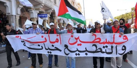 تحت شعار فلسطين أمانة والتطبيع خيانة في هذه الدولة العربية وبشكل غير مسبوق خروج جماهيري واسع تنديدا