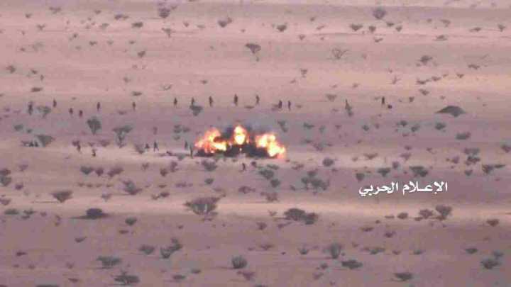 شاهد بالصور .. فرار جماعي للمرتزقة إثر كسر زحف لهم قبالة نجران