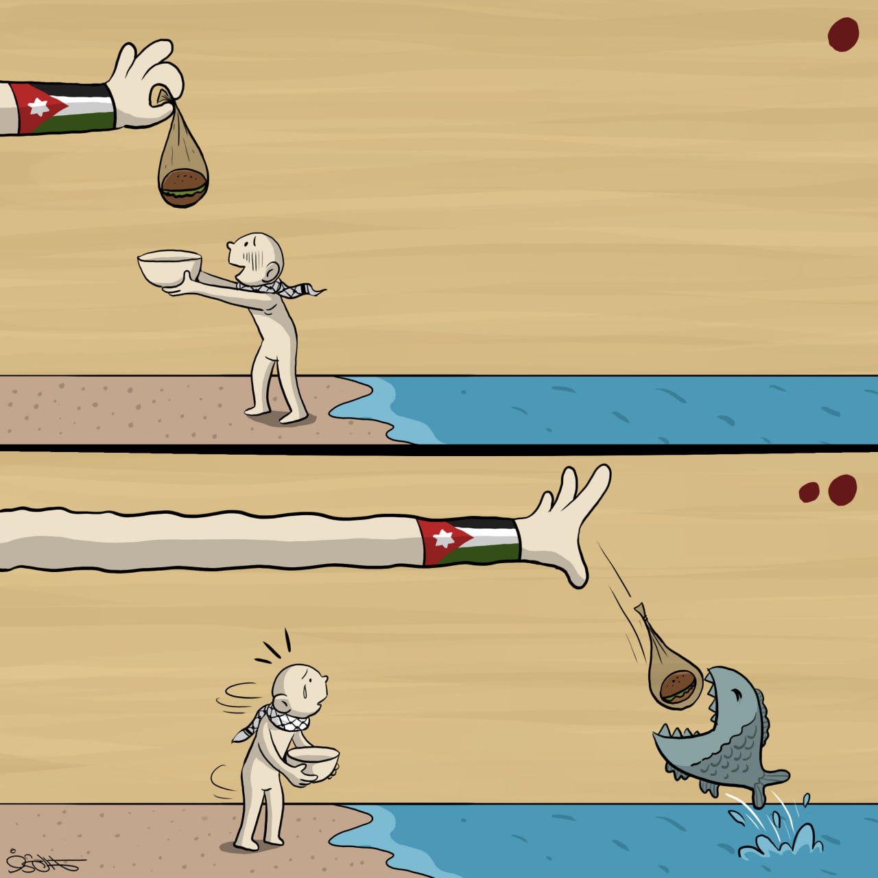 شاهد بالصورة.. كيف تحولت مساعدات الأردن لغزة الى فضيحة عالمية