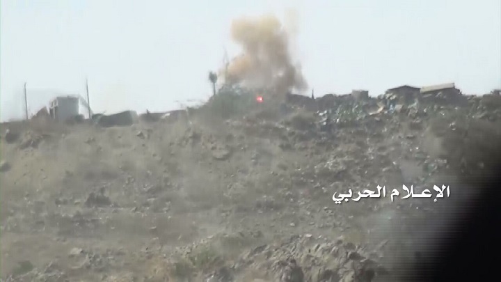 القوة المدفعية التابعة للجيش واللجان الشعبية اليوم قصفت تجمعات وآليات الجيش السعودي في جبهة جيزان