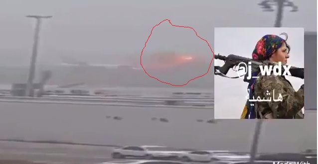 شاهد بالفيديو .. أول مقطع مسرب يكشف لحظات الانفجار الذي ه‍ز مطار ابوظبي نتيجة الغارات التي شنتها طائرة صماد3