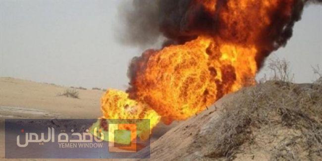 عاجل بمارب : حريق في ابائر نفطية بحقول صافر