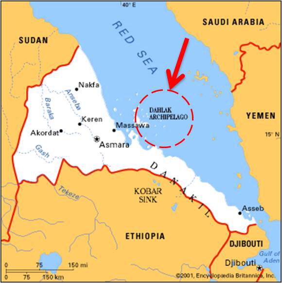 ‏كاتب دولي : هل يعلم الاخوة اليمنيين عن جزر دهلك الاسرائيلية المقابلة لشواطىء اليمن؟ وهل يعلموا انها هدف اسهل فى إصابته اكثر من ام الرشراش ( إيلات)؟