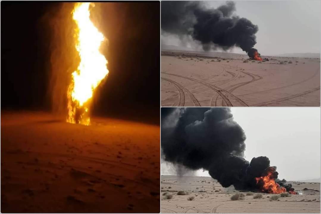 ورد الان بالصور .. ابناء قبيلة بلحارث يخرجون عدد من ابار النفط من الخدمه بحقل جنه في عسيلان وذلك بافراغها من الغاز