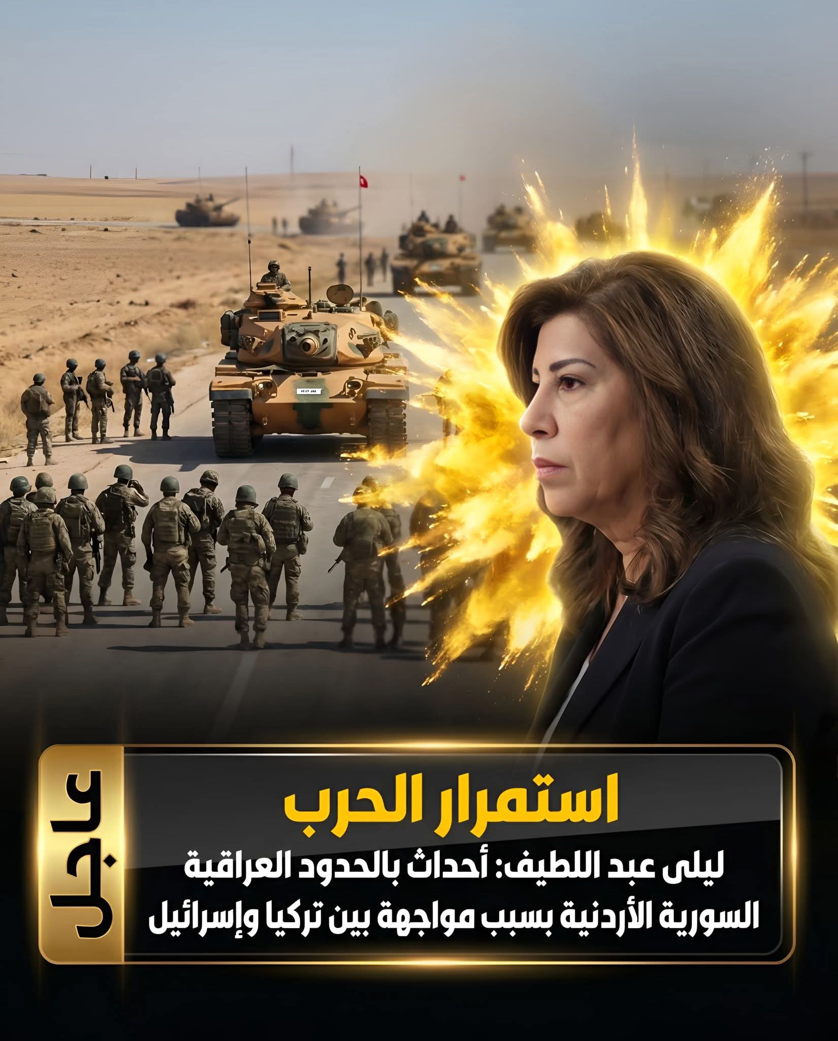 ليلى عبد اللطيف تتوقع استمرار الحرب ومواجهة بين تركيا واسرائيل