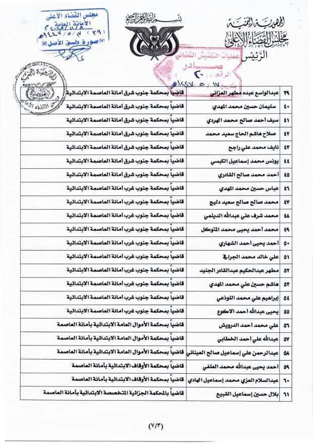 قرار هام لرئيس مجلس القضاء الأعلى بشأن تعيينات جديدة .. نص القرار
