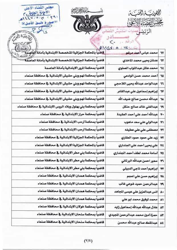 قرار هام لرئيس مجلس القضاء الأعلى بشأن تعيينات جديدة .. نص القرار