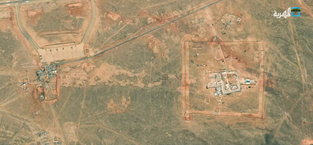 عاجل : صور جوية تظهر إنشاء القوات السعودية مباني بالقرب من مدرج مطار الغيضة