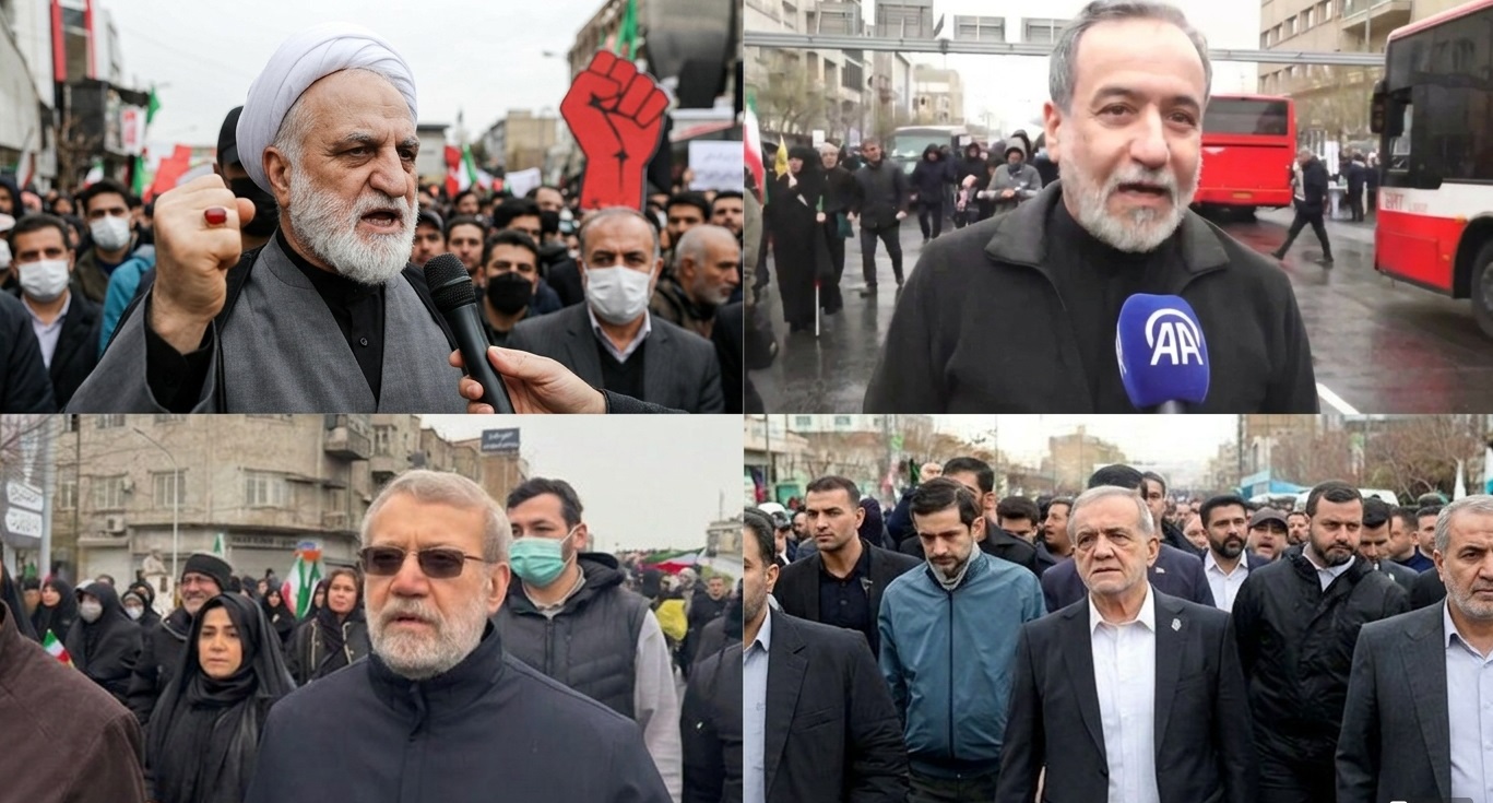 مشهد غير مسبوق في تاريخ الحروب يكشف مدى شجاعة الرئيس الإيراني ومعه مجموعة من كبار المسؤولين في الدولة