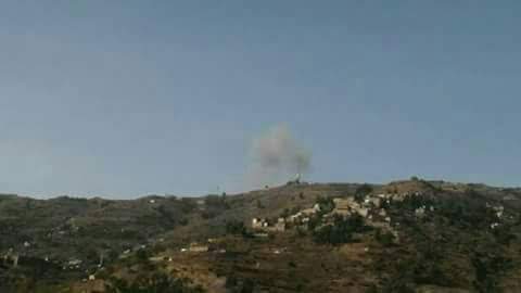 شاهد بالصور..طيران العدوان يدمر بشكل كلي أبراج الاتصالات بهذه المنطقة