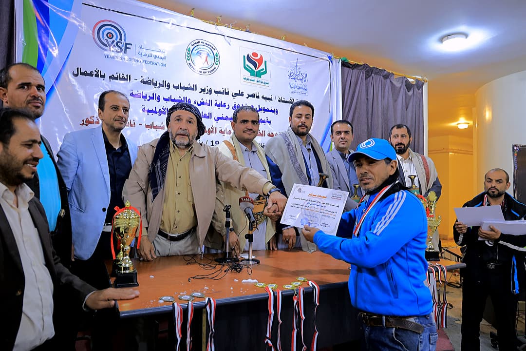 نائب وزير الشباب يكرِّم الفائزين في البطولة المفتوحة الخامسة للرماية