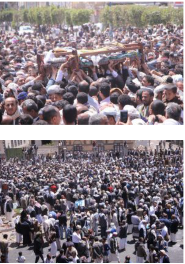 شاهد بالصور  موكب جنائزي مهيب.. اليمن تودع العلامة حمود المؤيد