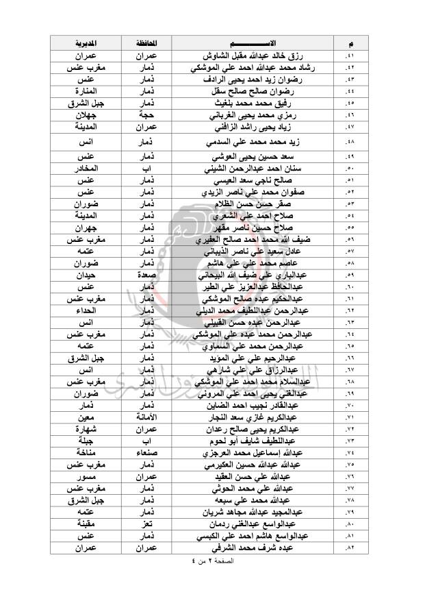 عاجل ... بالأسماء الإفراج عن 165 أسير من الجيش واللجان الشعبية بعملية تبادل بجبهة شبوة
